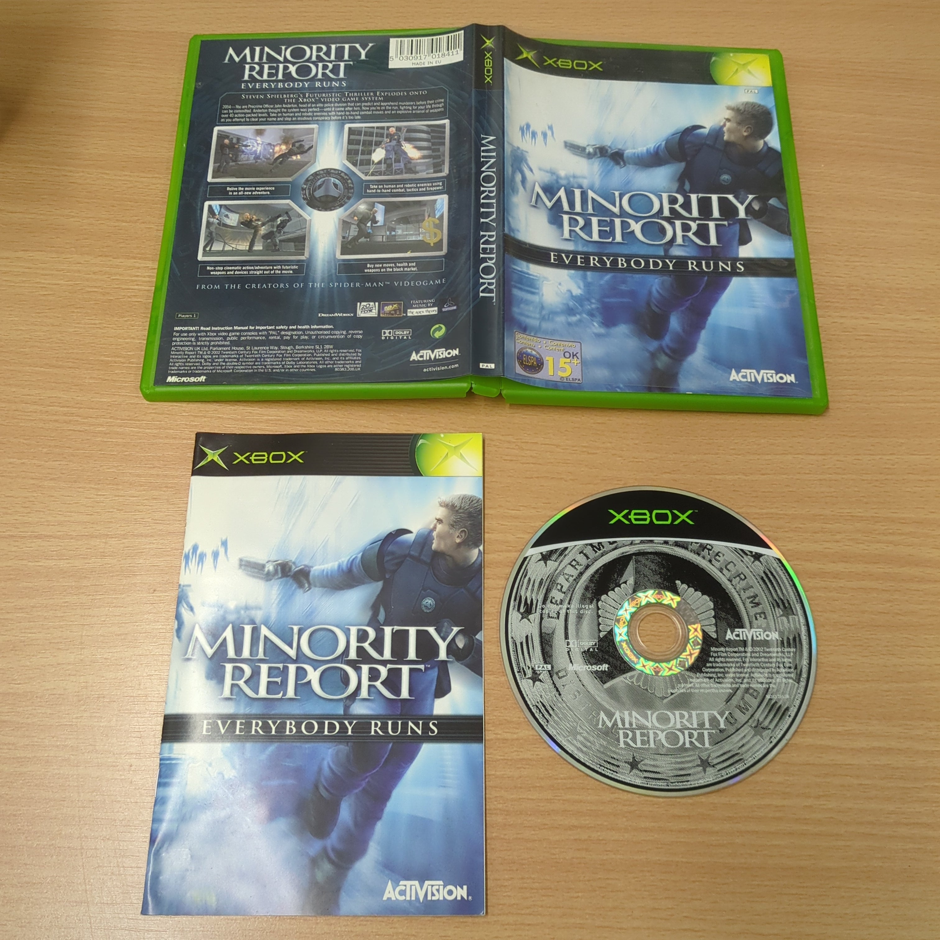 Minority Report: Everybody Runs original Xbox game Minority Report: Everybody Runs original Xbox game